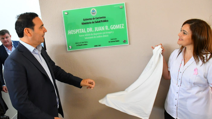 Valdés inauguró refacciones en el Hospital de Santa Lucía