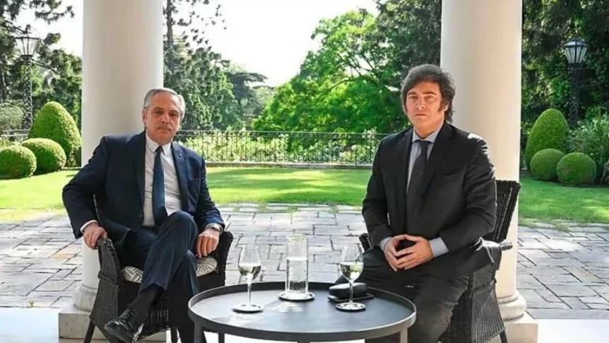 El presidente electo, Javier Milei, se reunió con Alberto Fernández en la Quinta de Olivos.